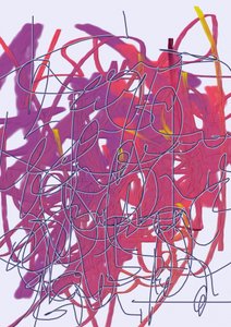 Tangled Color Energy by Lembayung senja studio [Vintage Poster]