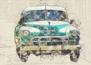 Green Car Sketch