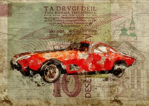 Vintage Red Sports Car