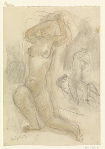 Two Kneeling Nudes