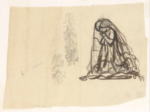 Praying Girl and Ornament by Leo Gestel