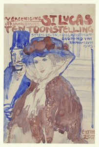 Design for the Poster of the 19th Annual Exhibition of Vereening St. Lukas in the Stedelijk Museum in Amsterdam by Leo Gestel