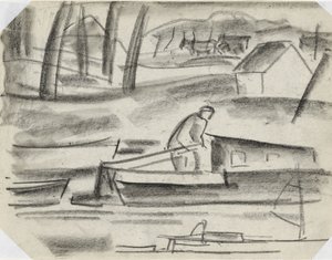 Skipper at the Helm by Leo Gestel