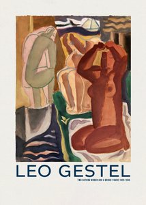 Two Bathing Women and a Bridge Figure by Leo Gestel