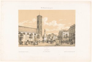 View of the Place Bisson in Lorient (Contemporary France) by Leon Auguste Asselineau