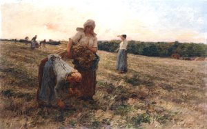 Gleaners at Sunset by Leon Augustin Lhermitte