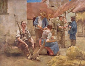 Paying the Harvesters by Leon Augustin Lhermitte