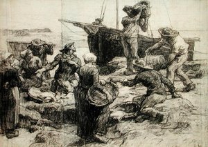 Sorting the Catch by Leon Augustin Lhermitte