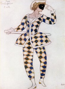 Costume design for Harlequin, from Sleeping Beauty by Leon Bakst