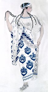 Costume design for Ida Rubinstein as Helen in the ballet Helen of Sparta