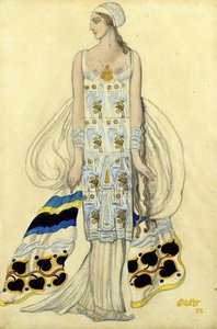 Costume design for Ida Rubinstein in the drama Phaedra by Jean Racine