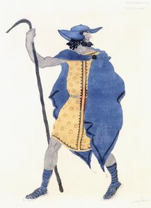 Costume design for Oedipus at Colonnus- the Stranger, c. 1899-1909 by Leon Bakst