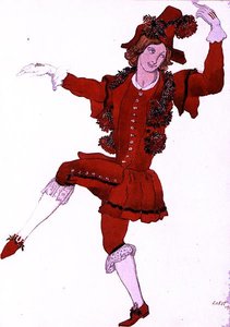 Costume design for a Pageboy of the Fairy Mountain-Ash, from Sleeping Beauty by Leon Bakst