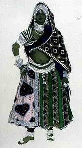 Costume design for an Arab Girl, from Le Dieu Bleu