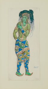 Costume design for the Ballet Blue God by R. Hahn by Leon Bakst
