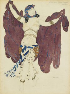 Costume Design for the Ballet Cleopatra by A. Arensky