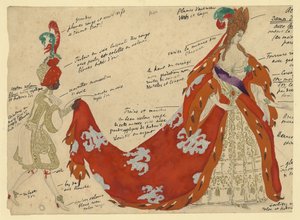 Costume design for the ballet Sleeping Beauty by P. Tchaikovsky
