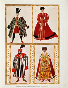 Costumes for the Polonaise Boris Godunov by Modest Mussorgsky