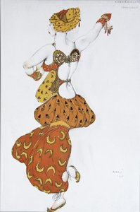 Odalisque. Costume Design for the Ballet Sheherazade by N. Rimsky-Korsakov