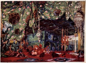 Scenography by Leon Bakst for the Opera Scheherazade by Leon Bakst