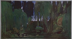 Stage Design for the Ballet Narcisse by N. Tcherepnin