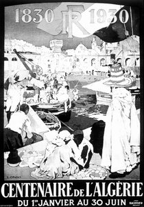 Exhibition Poster Algiers 1830 - 1930 by Leon Cauvy
