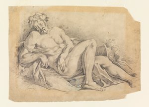 Bacchus Sleeping (after Poussin) by Leon Dabo