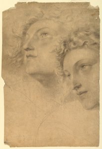 Two Female Heads, 1886–92 by Leon Dabo