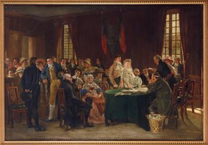 The Marriage during the First Empire by Leon Marie Constant Dansaert