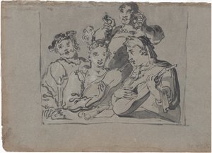 A Quartet of Singers, Lute Players, and Bell Ringers Playing in a Tavern by Candlelight by Leonard Bramer