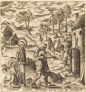 Joseph, Mary and Jesus Returning to Nazareth by Leonard Gaultier