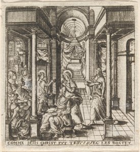 Mary and Joseph Find the Boy Jesus in the Temple with the Doctors by Leonard Gaultier