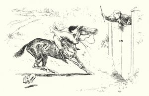 A Man Went a Hunting at Reigate, and Wished to Leap Over a High Gate by Leonard Leslie Brooke