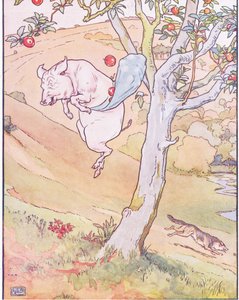Are They Nice Apples? Yes, Very Nice, Said the Little Pig, I Will Throw You Down One by Leonard Leslie Brooke