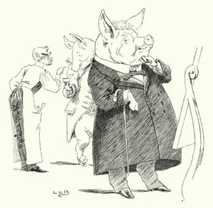 Barber, barber, shave a pig; how many hairs will make a wig? by Leonard Leslie Brooke
