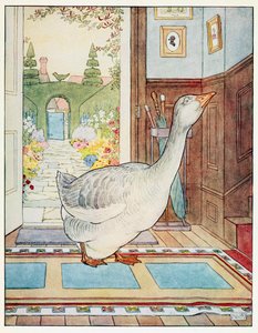 Goosey, Goosey Gander, Where Shall I Wander, from A Nursery Rhyme Picture Book by Leonard Leslie Brooke