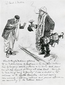 I Land in India by Leonard Raven Hill