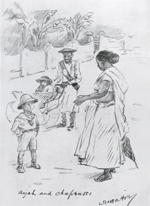 Ayah and Chaprasi by Leonard Raven Hill