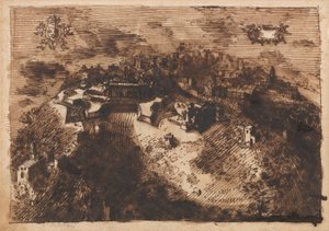A Fortified Town (recto); A Geometric Design (verso)