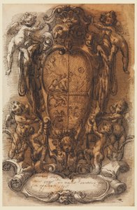 Design of Escutcheon with Coat of Arms by Leonardo Scaglia
