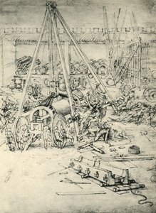 A scene in an arsenal, c1485-1490
