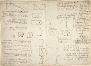Drawings on the mechanical powers and forces, percussion, gravity, motion, optics and astronomy, with various arithmetical and geometrical propositions by Leonardo da Vinci