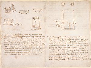 Notes and Crude Sketches on the Process of Producing Saltpetre to Prepare Gunpowder (not in Leonardo