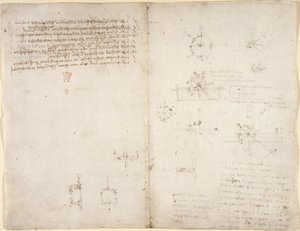 Drawings on the mechanical powers and forces, percussion, gravity, motion, optics and astronomy, with various arithmetical and geometrical propositions by Leonardo da Vinci