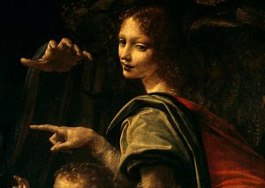 Virgin with Rocks (detail) by Leonardo da Vinci