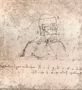 Drawing illustrating the theory of the proportions of the human figure, c1472-c1519, 1883 by Leonardo da Vinci
