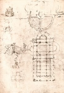 Drawing of Churches, c1472-c1519 by Leonardo da Vinci