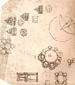 Drawing of ecclesiastical architecture by Leonardo da Vinci