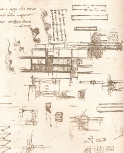 Drawing of Projects for Castles and Villas, c1472-c1519 by Leonardo da Vinci
