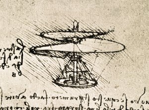 Extract from a Da Vinci Manuscript: Aerial Screw (Helicopter)